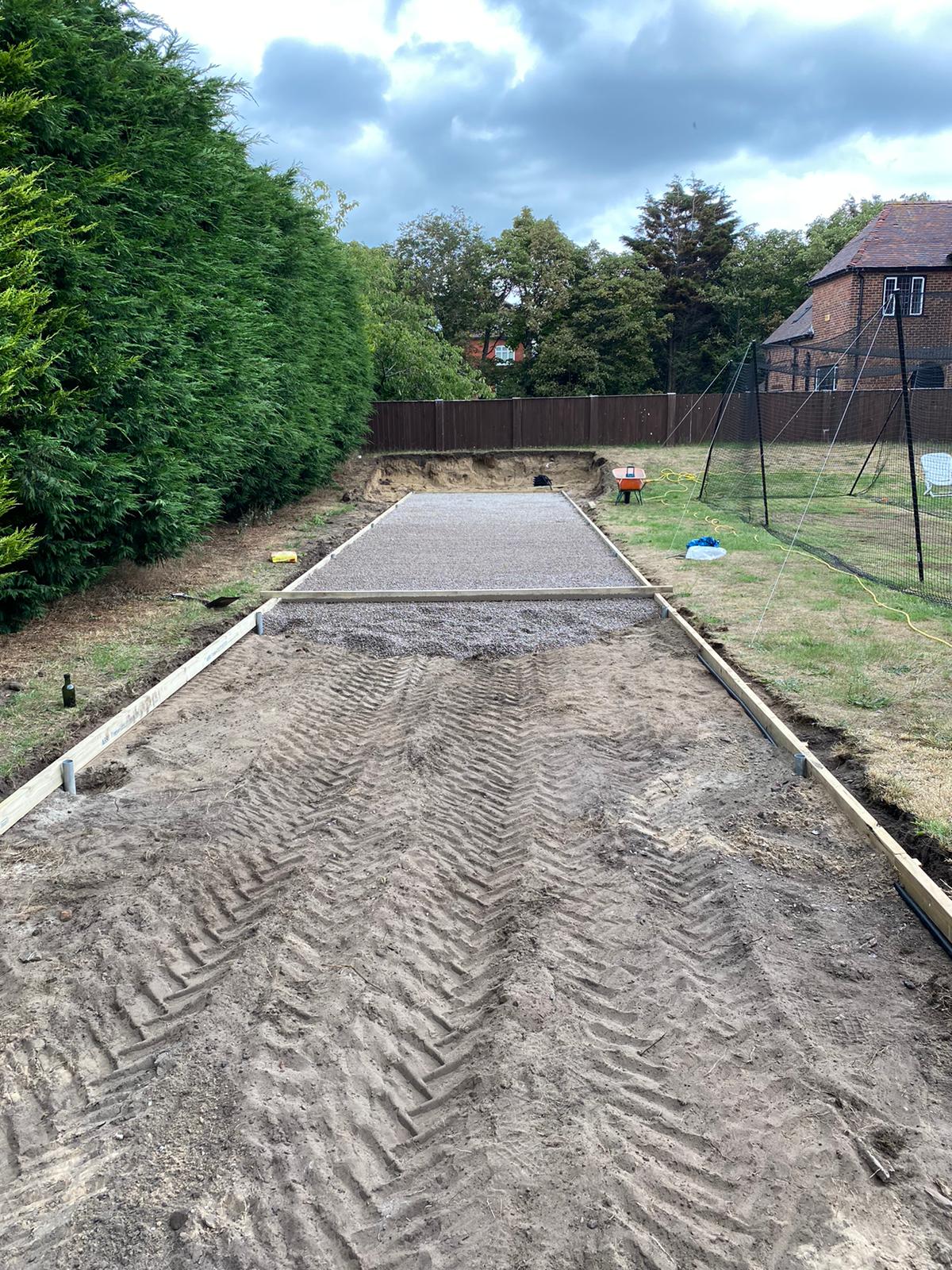 Cricket net groundworks by PPC Systems