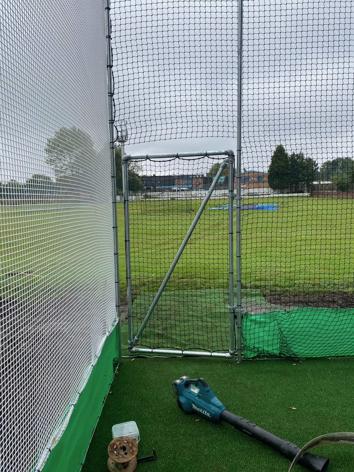 Cricket net installation
